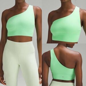 Lululemon Pistachio Green Align Asymmetrical Light Support Bra C/D Cup - Size 12